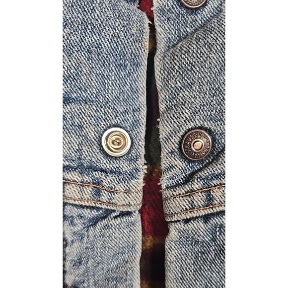 Levi's Jacket Vintage Blue Denim Aztec Native American Blanket Lined USA Made L - Picture 11 of 16